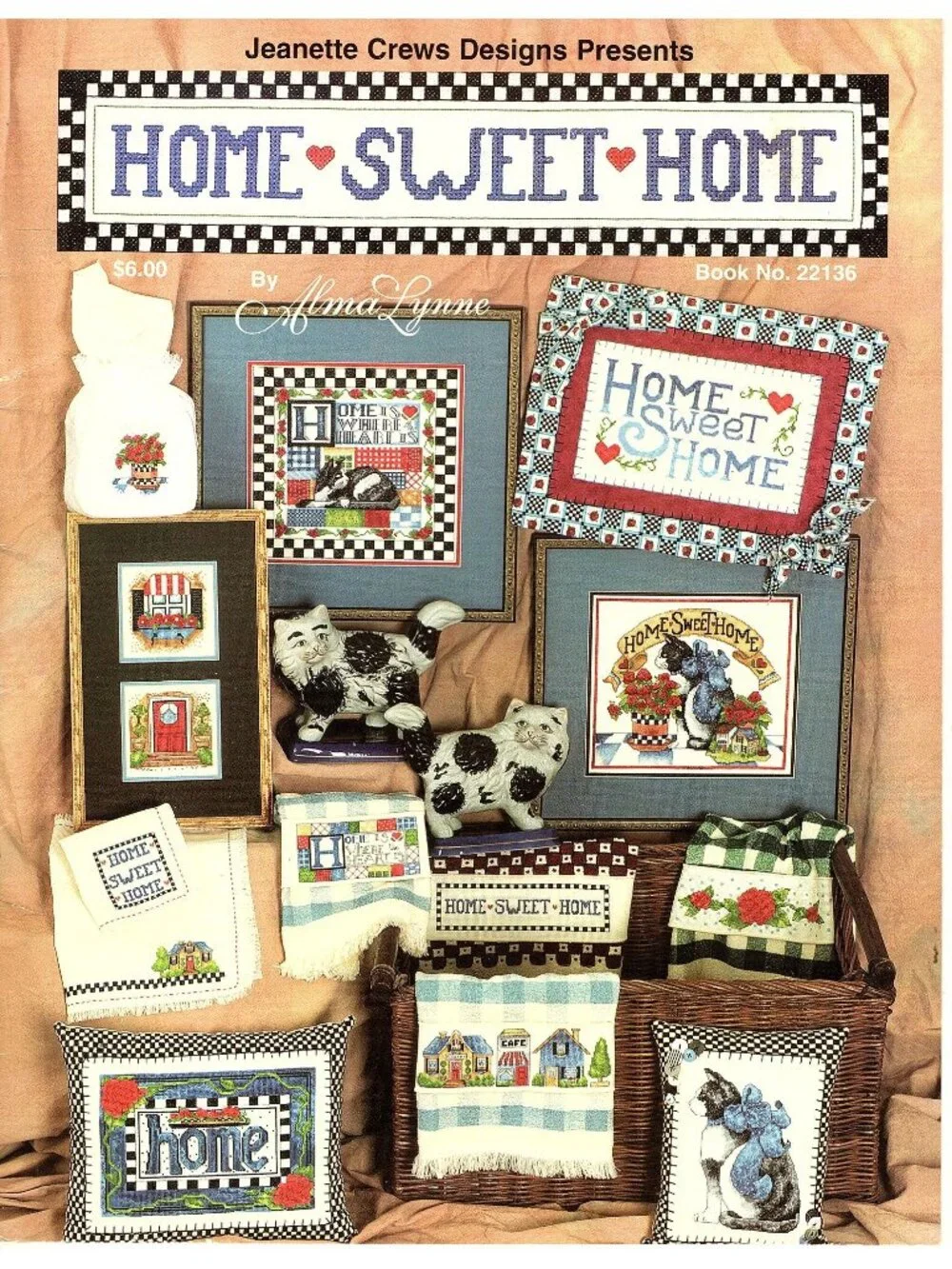 Jeanette Crews Home Sweet Home Vintage Cross-Stitch Pattern Book